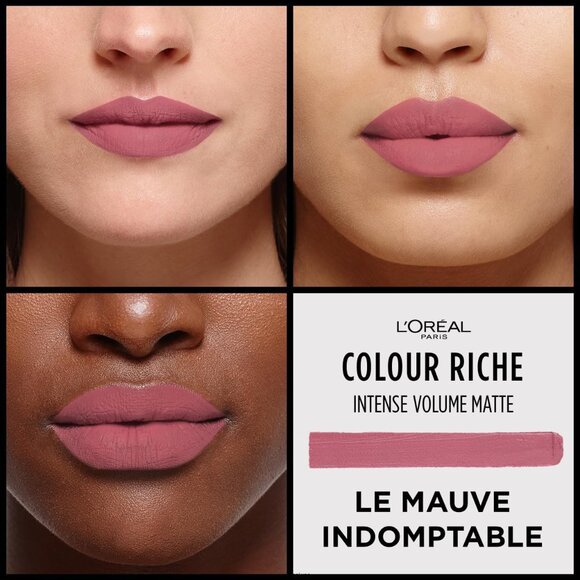 🆕 Riche Intense Volume Matte Lipstick Up to 16H Wear shade Le Mauve Indomptable - Picture 2 of 5
